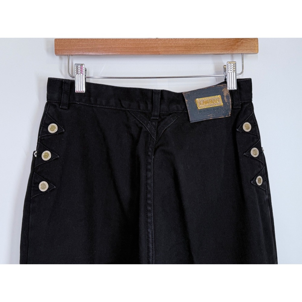 Vintage LAWMAN WESTERN Women's Black Denim Jeans Slim Fit High Rise 13 Bareback‎ - Picture 5 of 9